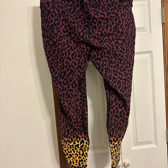 Torrid Leggings with Purple and Yellow Leopard Print - Picture 2 of 4